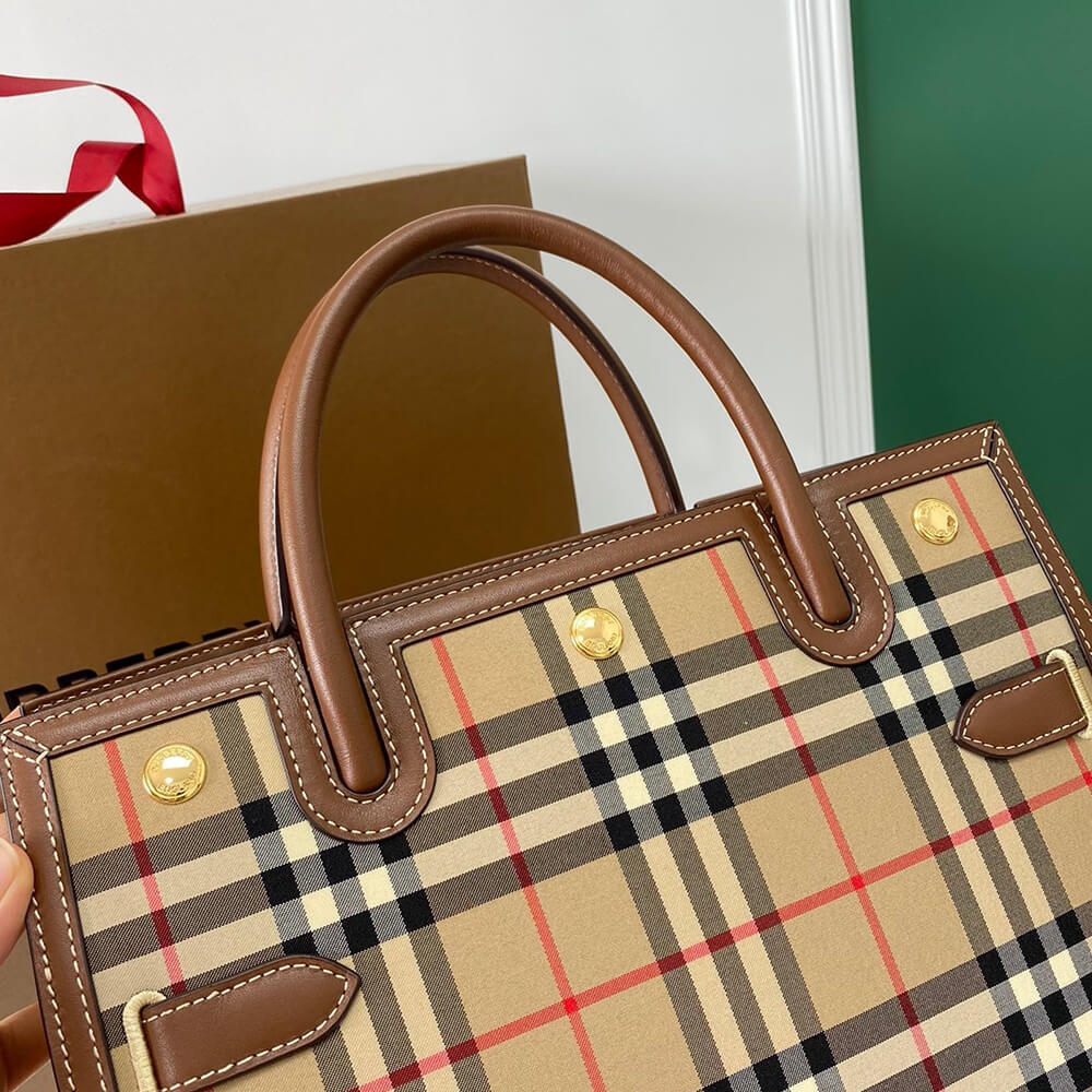Small Vintage Check Two Handle Title Bag