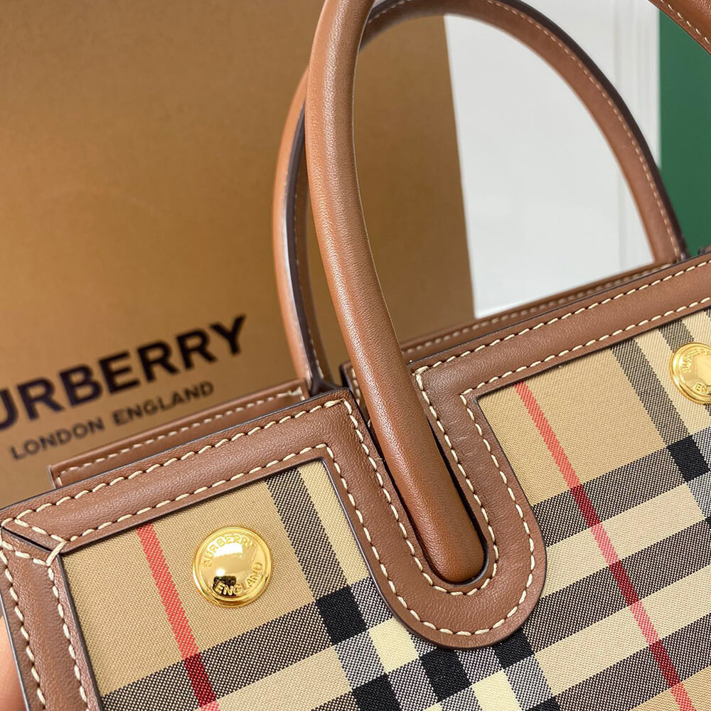 Small Vintage Check Two Handle Title Bag