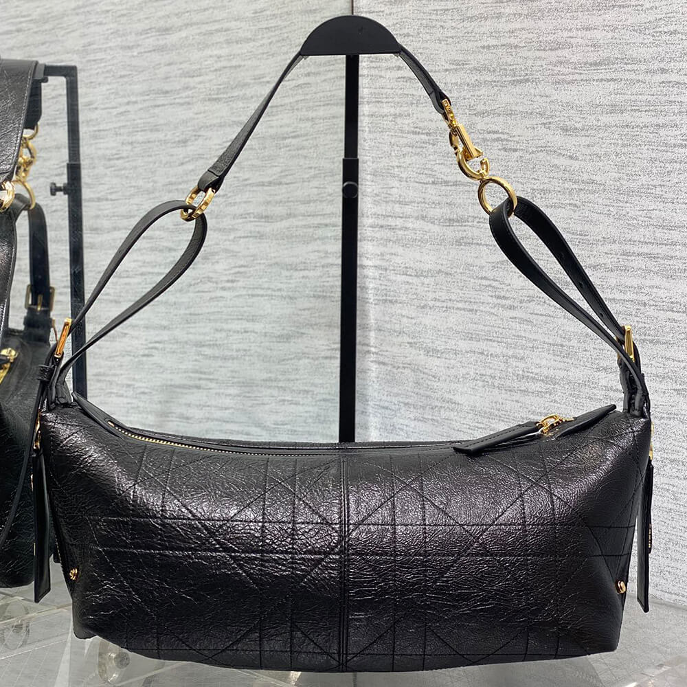 Medium D-Journey Bag in Shiny Goatskin(HIGH-END GRADE)