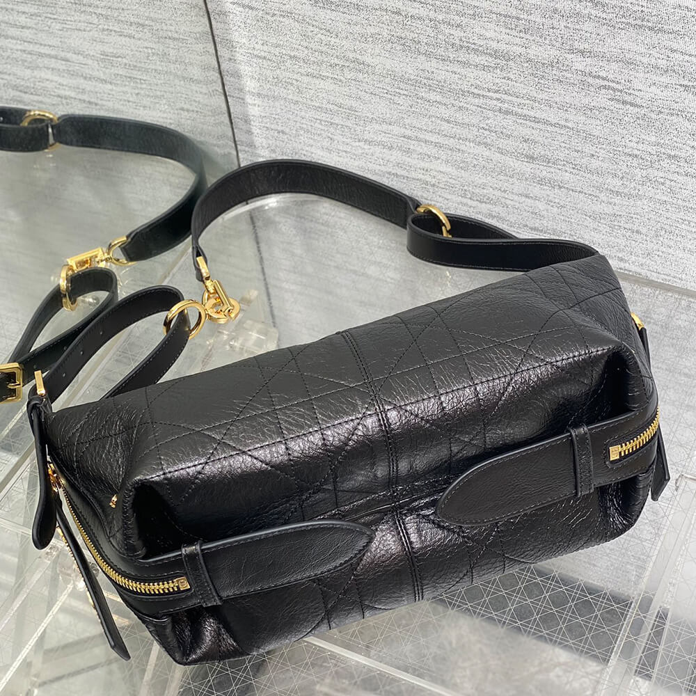 Small D-Journey Bag in Shiny Goatskin(HIGH-END GRADE)